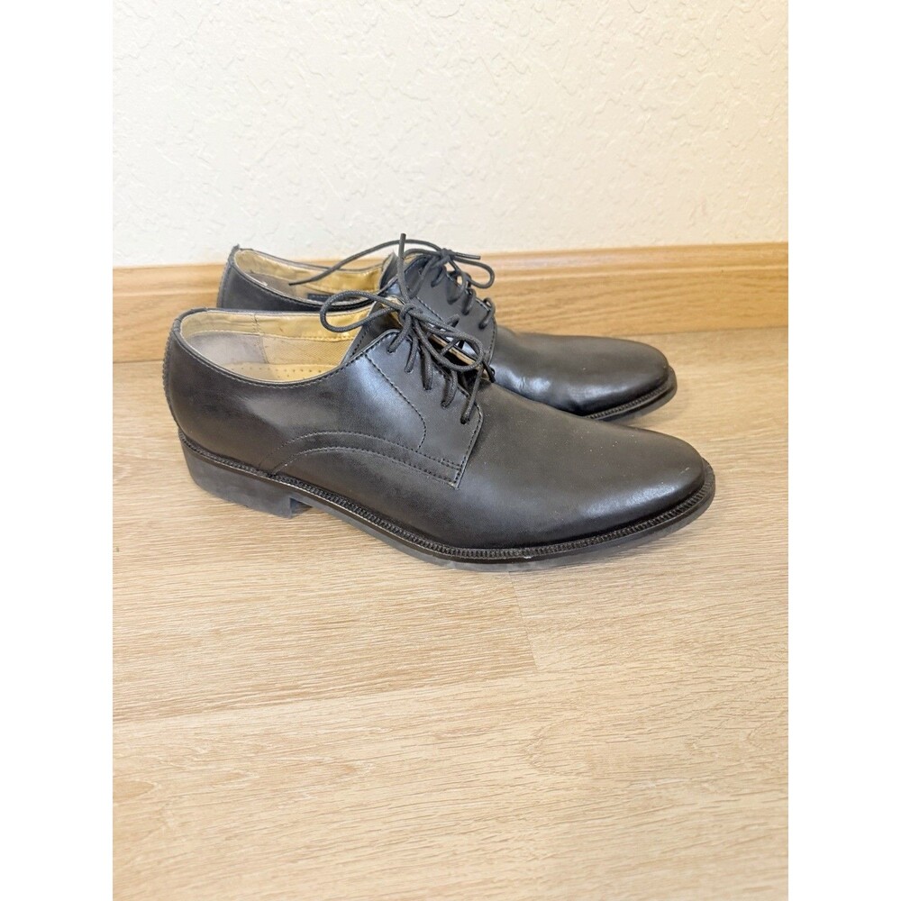 Cole Haan Black Leather Plain Toe Oxford Dress Shoes Lace Up Men’s Size 8